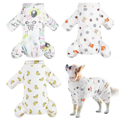 Puppy Dog Pajamas Adorable Dog Onesies Soft Puppy Rompers Pet Bodysuit Clothes for Small Medium Dogs Cute Pet Four Leg Clothing