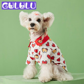 Καλοκαιρινό πουκάμισο για σκύλους GULULU Ρούχα σκυλιών με μοτίβο αρκούδας για μικρά μεσαία σκυλιά που αναπνέουν μόδα για κουτάβι Tshirt Dropshipping 2022