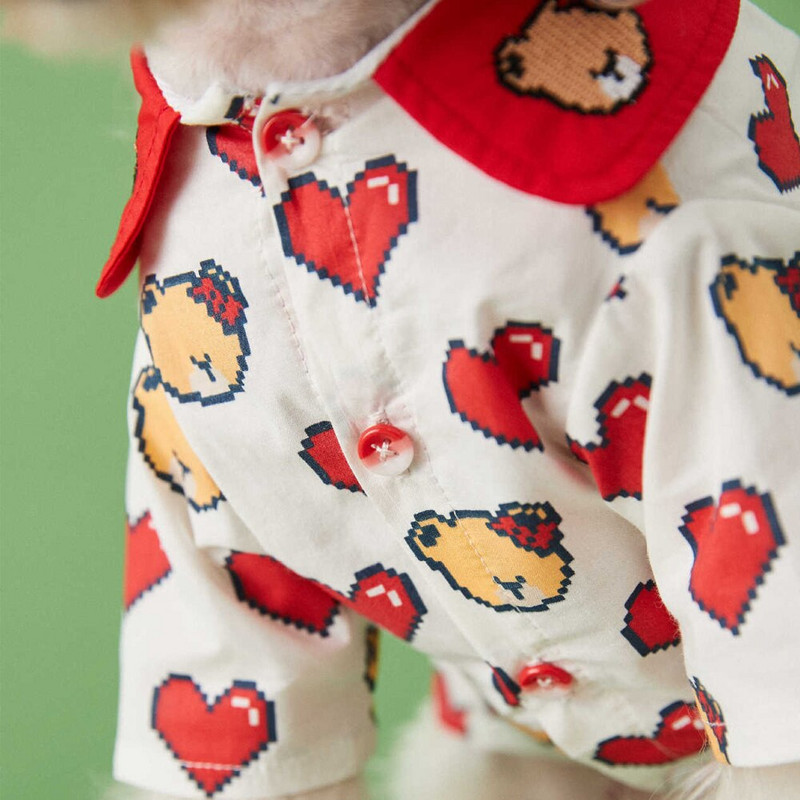 Καλοκαιρινό πουκάμισο για σκύλους GULULU Ρούχα σκυλιών με μοτίβο αρκούδας για μικρά μεσαία σκυλιά που αναπνέουν μόδα για κουτάβι Tshirt Dropshipping 2022