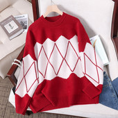 Γυναικείο πουλόβερ εγκυμοσύνης με στρογγυλή λαιμόκοψη