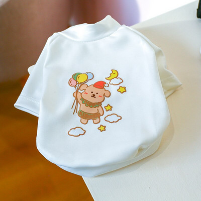 Haine pentru câini pentru animale de companie Imprimare cu desene animate primăvară vară Nou confortabil Teddy Bichon Tricou fluorescent pentru câini de talie mică și mijlocie XS-XL