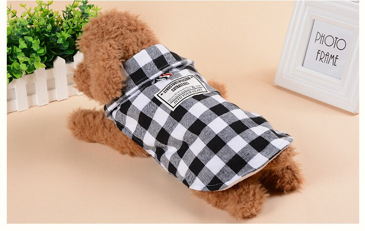 Cămașă în carouri pentru câini în stil britanic, jachetă caldă de iarnă, haină pentru câini mici, mijlocii mari, pisici, costum de cățeluș, Yorkies