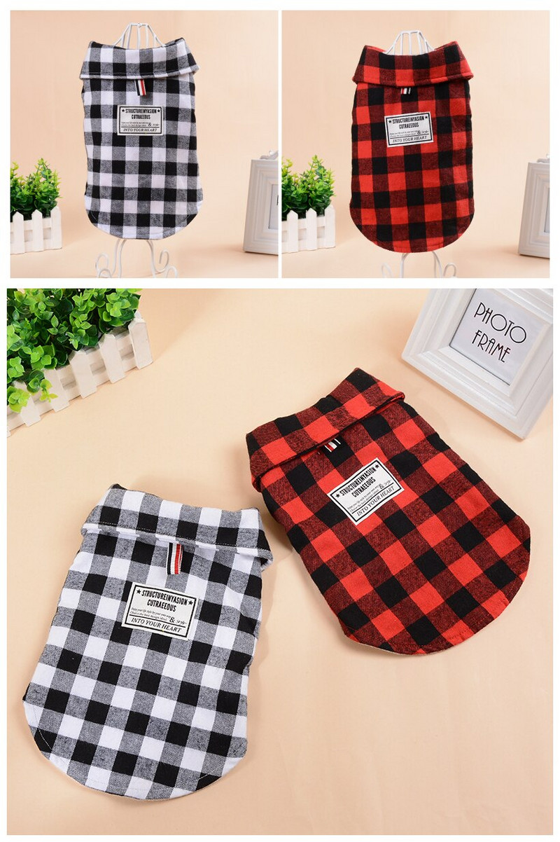 Cămașă în carouri pentru câini în stil britanic, jachetă caldă de iarnă, haină pentru câini mici, mijlocii mari, pisici, costum de cățeluș, Yorkies