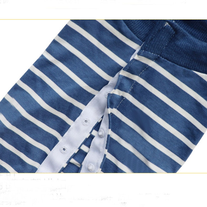 Lemmikloomade riided Koerte kombinesoon pidžaama kõrge elastne kamuflaaž ribad vesti mähis kõht Kirurgiline kleit dressid tüdrukutele XS-3XL