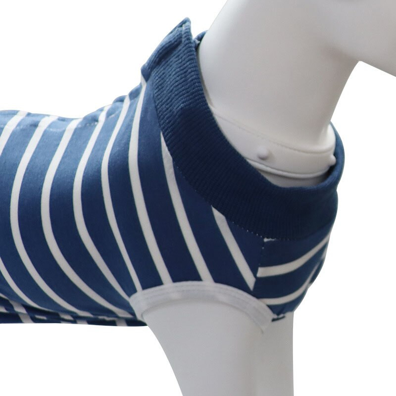 Lemmikloomade riided Koerte kombinesoon pidžaama kõrge elastne kamuflaaž ribad vesti mähis kõht Kirurgiline kleit dressid tüdrukutele XS-3XL