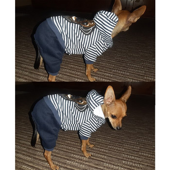 Ολόσωμη φόρμα για σκύλους Ανοιξιάτικες φόρμες για σκύλους Σετ παντελόνι με κουκούλες Στολή Γαλλικό μπουλντόγκ Yorkie Chihuahua Ρούχα για μικρά σκυλιά Αθλητική φόρμα