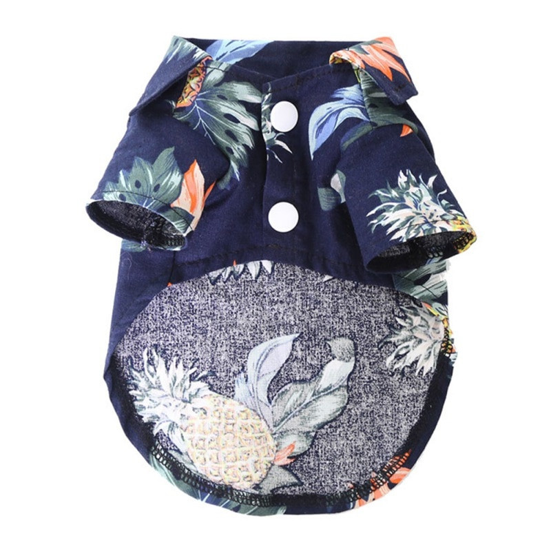 Letné oblečenie pre domáce zvieratá, havajské plážové oblečenie, vesta, kvetinové tričko s potlačou kokosového stromu, veľkosť XS-5XL