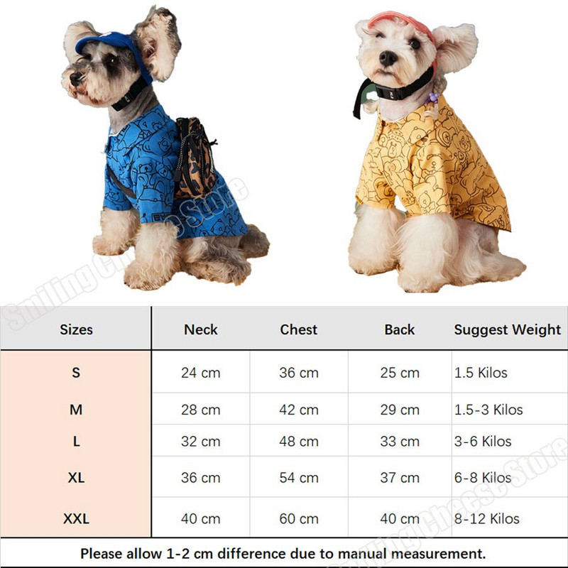 Pavasario vasaros lininis audinys mielas meškiukas augintinio mėlynas geltonas marškinėliai šuniui šnauceriui pudeliui bichon shiba chihuahua pomeranian