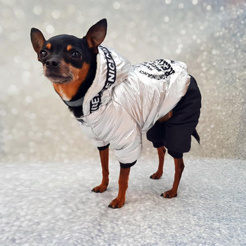 Ολόσωμες χειμερινές φόρμες σκυλιών για σκύλους Ζεστή φόρμα για μικρά σκυλιά Shih Tzu κοστούμι σκι Yorkshire με κουκούλα από φλις χοντρό σκύλο