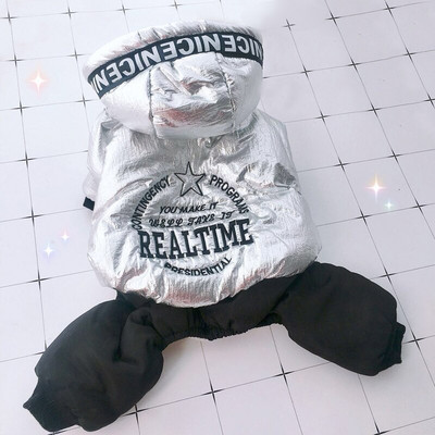 Jednodielne oblečenie pre psov, zimné overaly pre psov, teplý overal pre malé psy, lyžiarsky oblek Shih Tzu, yorkshirský hrubý flísový oblek s kapucňou pre psov