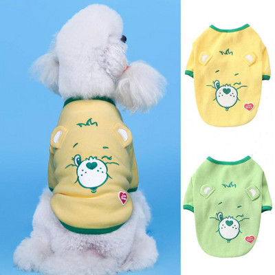 Δίποδα χαριτωμένα εμπριμέ σκυλιά κατοικίδιων ζώων Ρούχα πουκάμισο για γάτες Βαμβακερά ρούχα για κατοικίδια μαλακή υφή για γατάκι