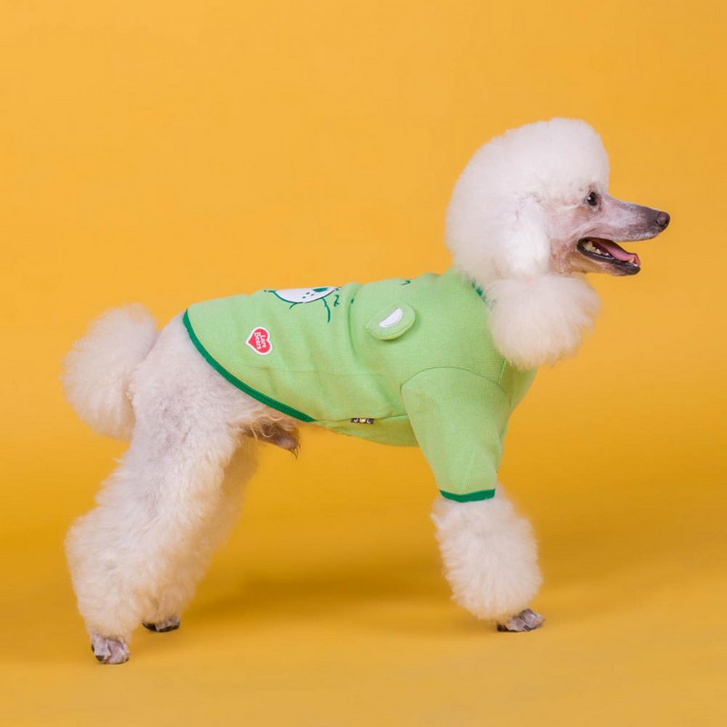 Kahe jalaga armsad trükitud lemmikloomad koerad kassid särk riided puuvillased lemmikloomariided pehme tekstuur kassipojale