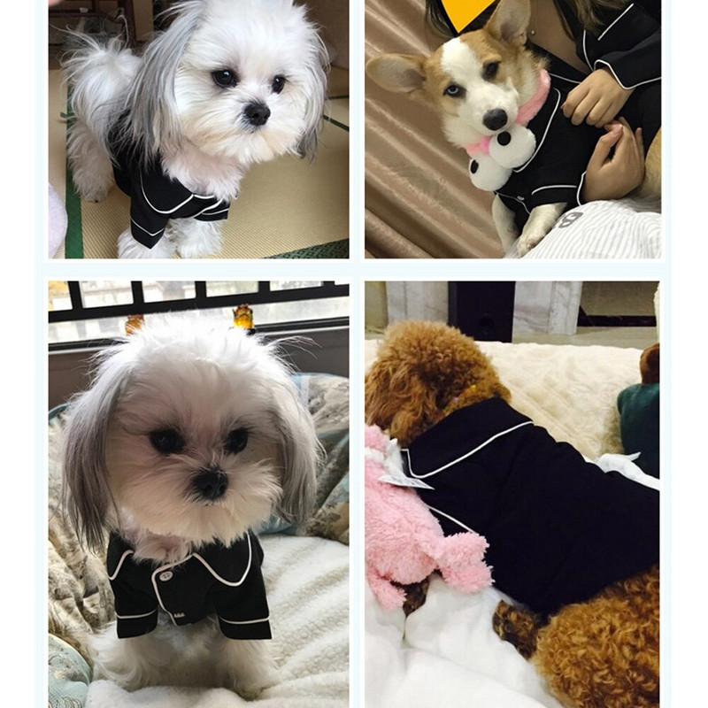 OIMG Luksuzna pidžama za pse Gumb Čvrsta kućna odjeća Odjeća za kućne ljubimce Zimska odjeća za pse Štene Mačke Majice za pse Majice za kućne ljubimce