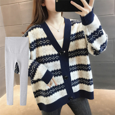 Dámsky kardigan pre tehotné ženy s gombíkmi