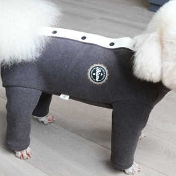 Гащеризон за домашни кучета за малки кучета Топли зимни дрехи Мек удебелен полар Защита на корема Гащеризон Пижама за кученца Палто от чихуахуа