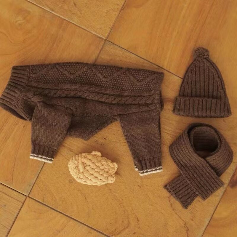 Zimné oblečenie pre psov, sveter a overal + šál, obleky pre šteniatka, kabát, bunda, pudel, maltézsky špic, overal, kostým pre domáce zvieratá, oblečenie pre psov