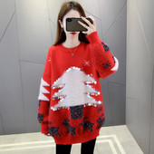 Zimný sveter pre tehotné ženy s flitrami