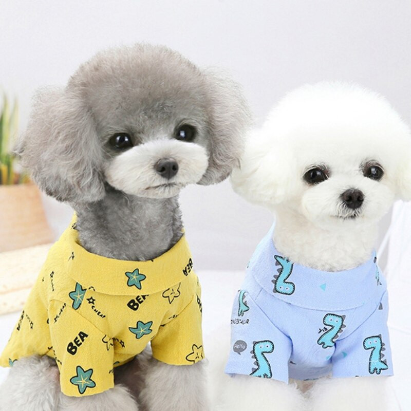 Pet Dog Dinosaur T-Shirt Άνοιξη Καλοκαίρι Νέα Casual Fashion Απαλά κοντομάνικα ρούχα για σκύλους