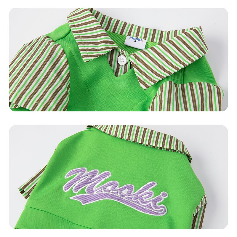 Jarné a letné pruhované tričko s motívom mačky, falošné dvojdielne tričká s motívom patchworku, francúzskeho buldočka, psov, vyšívané oblečenie