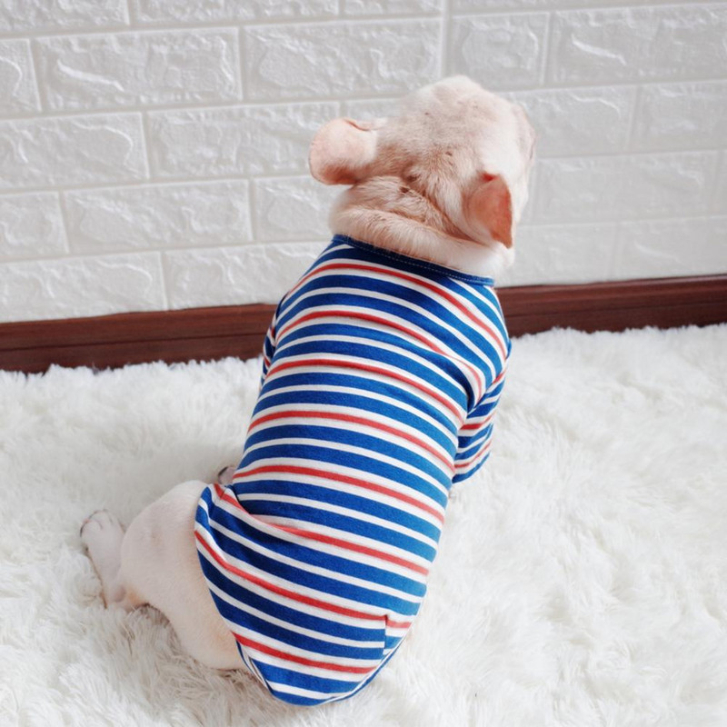 Îmbrăcat destul de apropiat Tricouri pentru câini cu dungi Pulover Tricou pentru animale de companie Elegant pentru ocazional