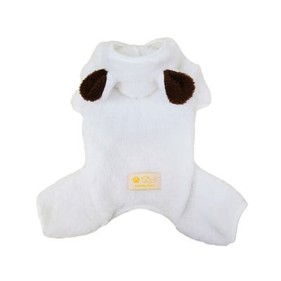 Kawaii Bear Molding Кучешки гащеризон Зимни топли кучешки дрехи за малки кучета Поларена пижама за домашни любимци Чихуахуа Костюм Палто за кученце йорки