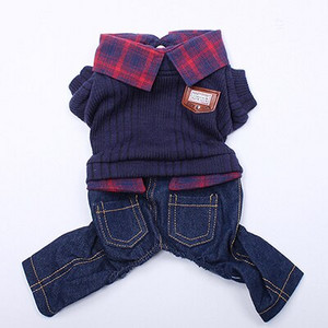 Džínsový chlapec, sveter pre psa, overal, mačka, šteniatko, kabát, bunda, košeľa, nohavice, jesenné/zimné oblečenie, 3 farby, 5 veľkostí