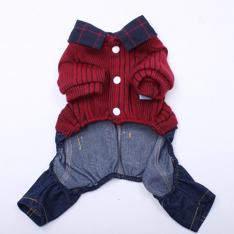 Džínsový chlapec, sveter pre psa, overal, mačka, šteniatko, kabát, bunda, košeľa, nohavice, jesenné/zimné oblečenie, 3 farby, 5 veľkostí