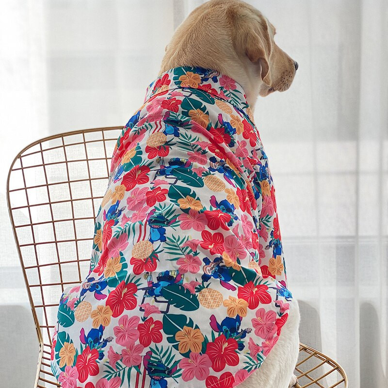 Vasariniai dideli šuns marškinėliai Dideli šuns drabužiai Kailis Velso korgis Samojedas haskis Auksaspalvis retriveris Aviganio šuns drabužiai Naminio gyvūno kostiumo apranga