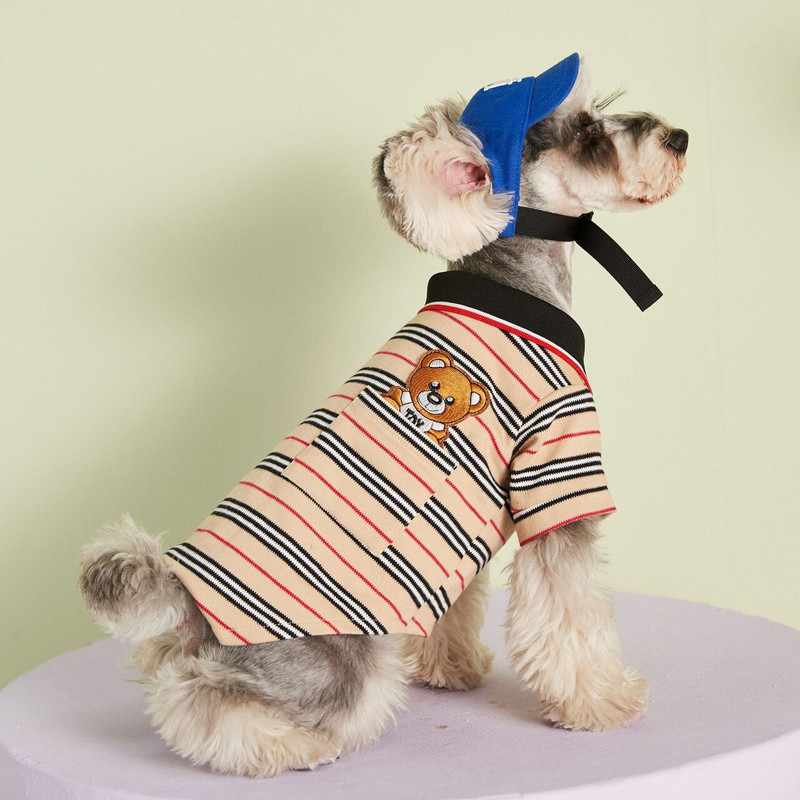 Oblečenie pre psov, červené pruhované POLO tričko, roztomilý kostým pre domáce zvieratá, tričká pre domáce zvieratá, dizajnové oblečenie pre psov, tričká pre psov, tričká pre malé psy