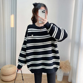 Ženski prugasti džemper za trudnice