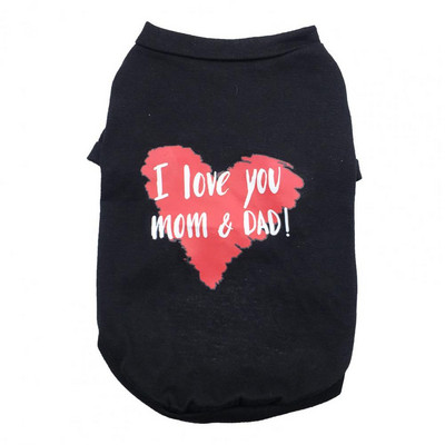 Дрехи за домашни любимци, памучна риза за домашни любимци, суичър с принт на мама, татко, куче, кученце, 2022 г.