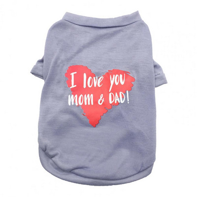 Дрехи за домашни любимци, памучна риза за домашни любимци, суичър с принт на мама, татко, куче, кученце, 2022 г.