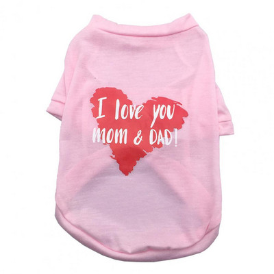 Дрехи за домашни любимци, памучна риза за домашни любимци, суичър с принт на мама, татко, куче, кученце, 2022 г.