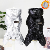 Žiemos šiltas naminių šunų kombinezonas Stori vandeniui atsparūs šunų drabužiai mažiems šunims Čihuahua pliušinė striukė Paltas kostiumai Yorkie komplektai