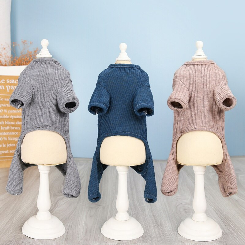 Koera kassi riided Puuvillane kampsun mantlid Jumpsuit Chihuahua riided talvejope kapuutsiga pidžaama kassipoeg kutsika koera kostüüm