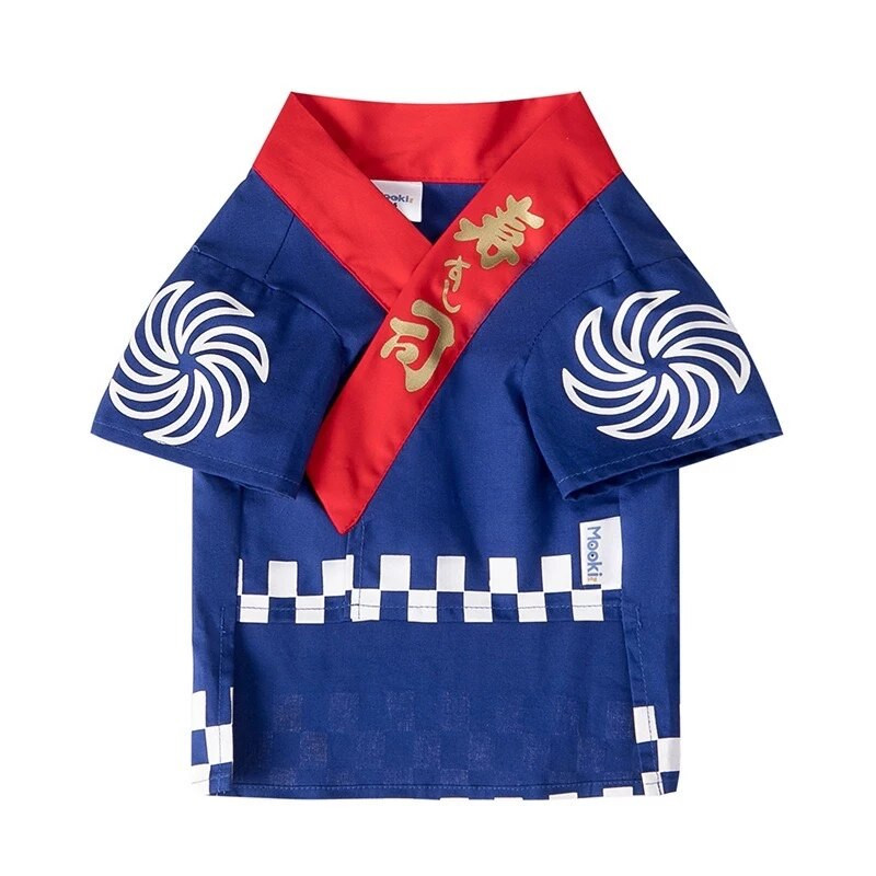 Japoniškas personalizuotas kimono šuniui kimono šuniui Helovino rūbai katėms kimono šuniui žieminiai drabužiai suši kimono Nelipnus plaukų audinys