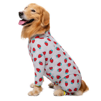 Miaododo βαμβακερά μεγάλα ρούχα για σκύλους πιτζάμες μεσαία φορεσιά σκυλιών Ρούχα για σκύλους 2020 Αρσενικό θηλυκό Πλήρως καλυμμένη κοιλιά