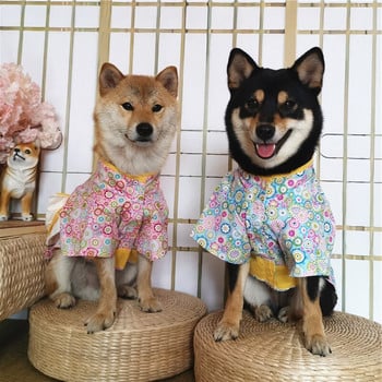 Кучешки дрехи Японско кимоно за кучешки костюми Кучешки комплекти Corgi Shiba Inu Poodle Коледа Великден за кучешки празнични костюми Cosplay