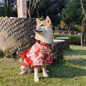 Кучешки дрехи Японско кимоно за кучешки костюми Кучешки комплекти Corgi Shiba Inu Poodle Коледа Великден за кучешки празнични костюми Cosplay