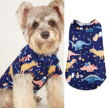 Good Dog Shirt Супер меко леко облекло за кученца Teddy Dog Устойчива на избледняване тениска с копчета