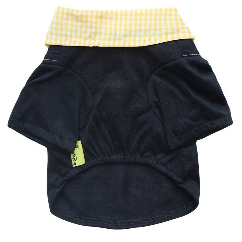 Oblečenie pre psov s kreslenými postavičkami, kockované oblečenie pre psov, košeľa, oblečenie pre domáce zvieratá, roztomilé jarné a letné sveterové potlače, falošné dvojdielne oblečenie pre psov