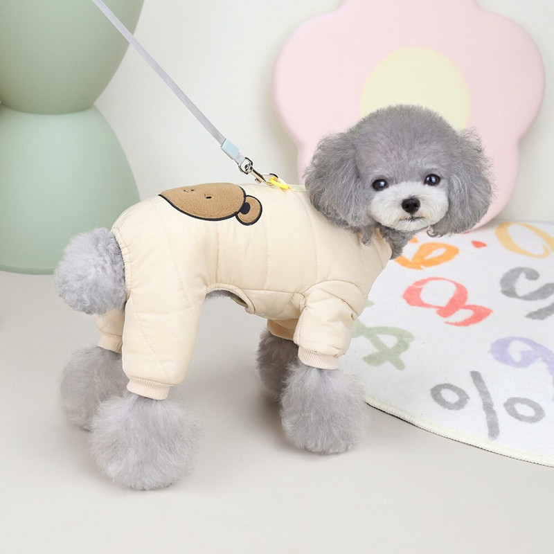 Haine de iarnă pentru câini, cu patru picioare, salopete pentru câini, salopete, haine pentru cățeluș, jachetă Yorkshire, pomeranian, bichon, caniche, îmbrăcăminte pentru animale de companie