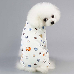 Πιτζάμες από καθαρό βαμβάκι για μικρά σκυλιά Πιτζάμες με στάμπα για σκύλους Μαλακά ενδύματα ύπνου Ρούχα για Chihuahua Poodle Yorkie Shih Tzu