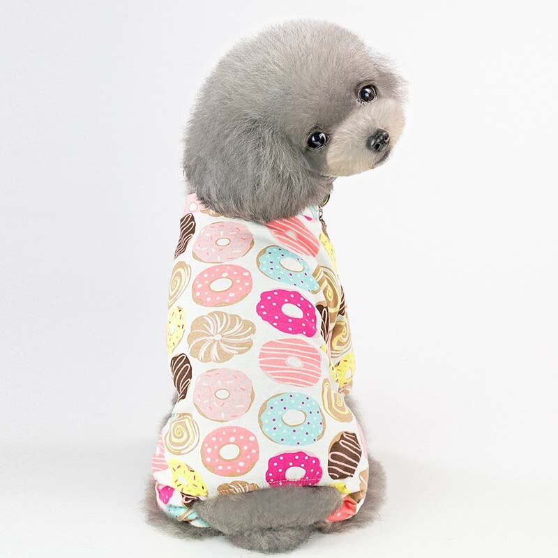 Πιτζάμες από καθαρό βαμβάκι για μικρά σκυλιά Πιτζάμες με στάμπα για σκύλους Μαλακά ενδύματα ύπνου Ρούχα για Chihuahua Poodle Yorkie Shih Tzu