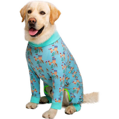 Šunų pižamos kombinezonas vidutiniams dideliems šunims PJS Drabužiai Drabužiai Apranga Šunų Neuter marškinėliai Nuo slinkimo Kostiumas Elastingas Pet Jammies