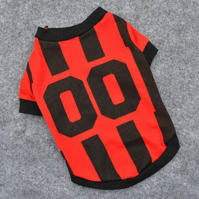 Koerte aksessuaarid Odavad Koerte Sport Jersey Jalgpall Koera riided Katten Kleding Lemmikloomatarbed T-särk kutsikatele Lemmikloomadele Teddy Poodle E