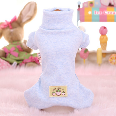 Lemmikloomarõivad väikestele koertele Kevad- ja sügiskostüümid Koerte riided, mis on täielikult kaetud kõhuga pidžaama jope kutsika puhkeriided