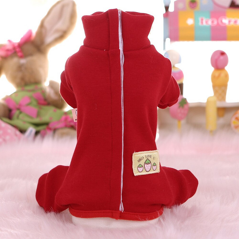 Lemmikloomarõivad väikestele koertele Kevad- ja sügiskostüümid Koerte riided, mis on täielikult kaetud kõhuga pidžaama jope kutsika puhkeriided