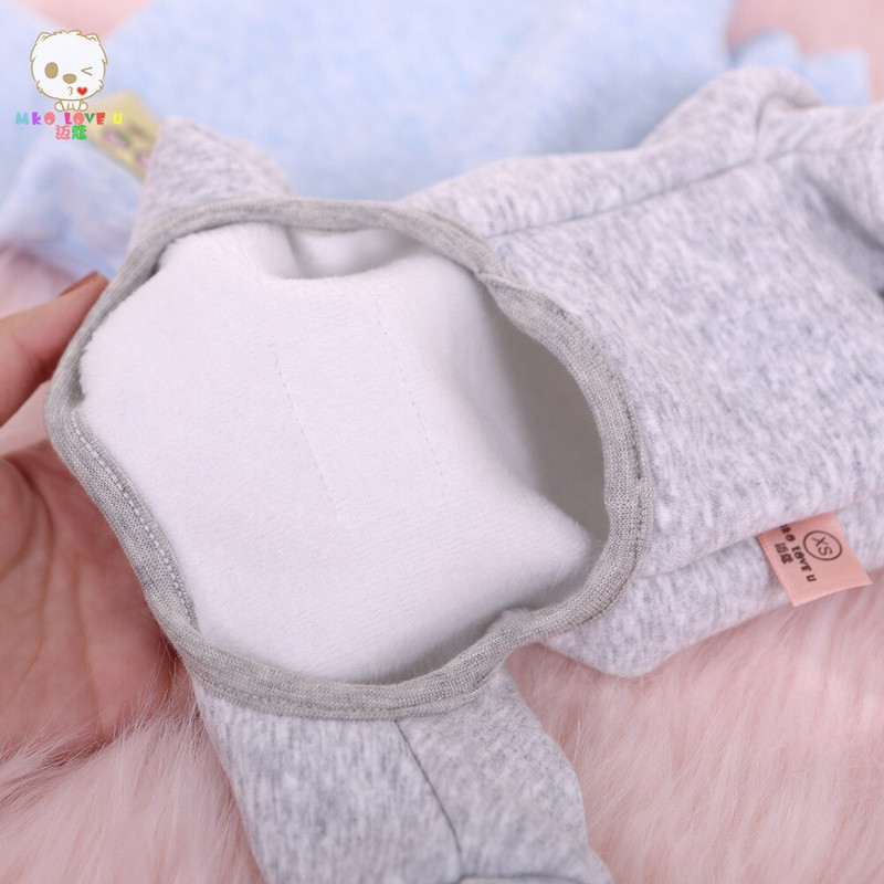 Lemmikloomarõivad väikestele koertele Kevad- ja sügiskostüümid Koerte riided, mis on täielikult kaetud kõhuga pidžaama jope kutsika puhkeriided