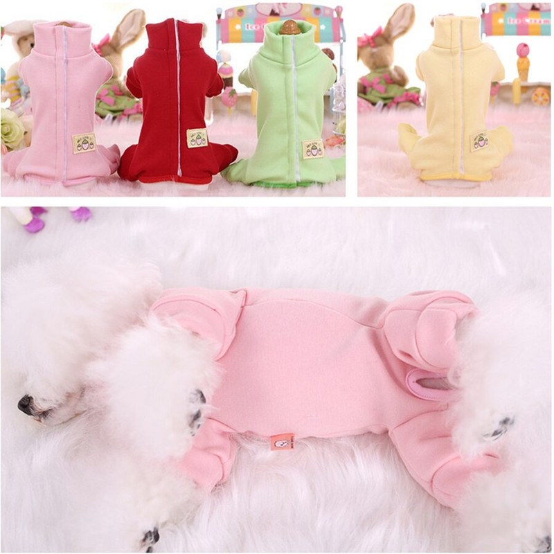 Lemmikloomarõivad väikestele koertele Kevad- ja sügiskostüümid Koerte riided, mis on täielikult kaetud kõhuga pidžaama jope kutsika puhkeriided